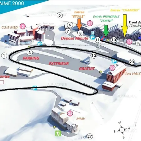 Aime 2000 - 3/4 Pers - Aime 2000 - Partie Zodiaque - L44a2 - Plagne Aime 2000 Mae-9264 Διαμέρισμα